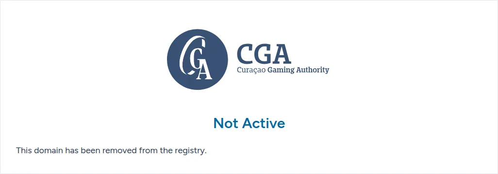 Respuesta Not Active del registro de Curazao para empire.io